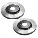 Pair Set of 2 Front 305mm Vented Coated Disc Brake Rotors For Hyundai Kia