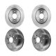 Front & Rear Rotors and Pads Kit for Nissan Frontier Xterra Equator