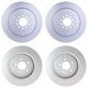 Hella Front 355mm Rear 326mm Brake Rotors Kit For S-Type Super V8 XKR XJR