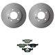 Hella Front 291mm Rear 305mm Brake Rotors Kit For Vanden Plas XJ12 XJ6 XJR Base