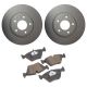Front Brake Kit 325mm Disc Rotors Low-Metallic Pad Set For Jaguar XK8 XKR