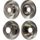 Front and Rear Disc Brake Rotors Set For 2010-2013 Kia Forte 2010-2011 Kia Soul
