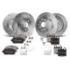 For Jeep Liberty 03-07 Double Drilled & Slotted 1-Piece Front Brake Rotors