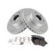 TRQ Performance Front Brake Pad and Rotor Set Semi Metallic Coated Rotors Compatible with 2008-2012 Mercedes-Benz C300 2012-2015 C250 without Sport Package