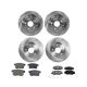 Garage-Pro Front and Rear Disc Brake Rotor and Ceramic Pads Kit Replacement for Honda Accord 2013-2017 4-Wheel Set Replaces# 42510SFY000,42510TA0A00,42510TB0W00,42510TA0A01,42510TP5H00