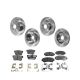 Garage-Pro Front and Rear Disc Brake Rotor and Ceramic Pads Kit Replacement for Honda CR-V 2007-2016 AWD 4-Wheel Set Replaces# 45251SWAA00,45251SWE000,45251SWAA20,45251SWH000,45251SWAA21