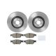 Front Brake Rotor Brake Pad Set 3PC Replaces 4G0615301A, 4G0615301K Compatible with Audi A6 2016-2018 Compatible with A6 Quattro 2012-2018 Compatible with A7 Quattro 2012-2018