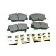 Ceramic Brake Pads Front and Rear Fit for Hyundai Santa Fe 2010-2012, Kia Sorento 2011-2015 with Hardware Kits