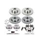 PowerStop Disc Brake Kit - Front and Rear - Fits BMW 330i 2006 OE Stock Replacem