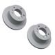 Set of 2 Rear Brake Disc Rotors Solid For MB W463 Dodge Sprinter 2500