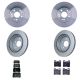 Hella Front Rear Rotors Low-Met Disc Brake Pad Kit For W124 400E E420