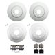 Hella Front Rear Rotors Low-Met Disc Brake Pad Kit For W124 300CE 300E E320 Base