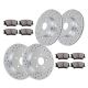 Front Rear Brake Rotors Pads Fit for Toyota Corolla 2020-2025 Drilled Slotted