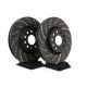 Pair Front Discs 305mm Groved Disc Fiat Grande Punto Evo 1.4 Abarth