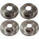 Brake Disc For Kia Soul 2010 2011 Front and Rear 4-Wheel Set 584110Q300