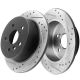 Front Rear Drilled Rotors Ceramic Brakes Pad For Hyundai Elantra 2011- 2015 2016