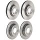 Front and Rear Coated Brake Disc Rotors Kit for Hyundai Kona Kia Soul FWD