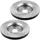 Bosch QuietCast Set 2 Front 350mm Brake Disc Rotors For Grand Cherokee Durango