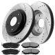 Front Brake Rotors Ceramic Pads For 2012 -2021 Jeep Grand Cherokee Dodge Durango