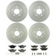 Bosch QuietCast Front Rear Rotor Ceramic Disc Brake Pad Kit for Escape Marnier