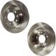 For Lincoln MKZ 2007-2010 Brake Discs Rear | Cast Iron Natural 2-Wheel Set Solid