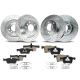 12x Front & Rear LH & RH Side Drilled Rotors & Brake Pads for BMW 328i 2014-2015