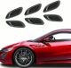 Focalmotors 6 Pcs Car Fender Hood Trim Decoration Universal Air Intake Fake Air Vent Intake Stickers Leaves Shape