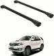 2005-2015 Toyota Fortuner Roof Rack Cross Bars | Black | Set of 2 Pcs | Adjustable | Clamp | Metal | Raised Roof Rails | 1 Year Manufacturer Warranty