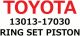Genuine Toyota Ring Set, Piston 13013-17030