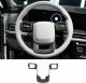 JUIVEEL ABS Car Steering Wheel Frame Cover Steering Wheel Button Panel Protection Frame Molding Trim Compatible with Hyundai Santa FE 2024 2025