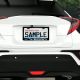 For Hyundai Accessory Mountain Raised Car License Plate Frame Cover Black | 2X | Front | Aluminum | Matte | M7 | 3 Years Manufacturer Warranty