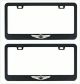 Auggies Black Genesis Sport Coupe 4 Door Black Stainless Steel License Plate Frame Cover Holder Rust Free with Caps and Screws