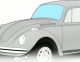 VW 1973-1977 Super Beetle Sedan Clear Windshield Glass 133845101