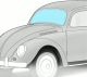 VW 1950-1957 Beetle Sedan Clear Windshield Glass 111845101h