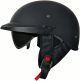 ELCYCO Motorcycle Half Helmet with Sun Visor Motorcycle Helmets for Men Women Helmet for Adult Scooter ATV Cruiser Dot Approved (Matte Black, X-Large)