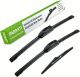 PARRATI High Performance Premium All-Season Automotive Windshield Wipers with Rear Wiper Blades Replacement for 2019-2023 Hyundai Santa Fe,Easy to