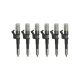 6X Fuel Injector 095000-0801 For Komatsu 6D125 PC400-7 PC450-7 Crawler
