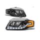 For 05-08 Audi /S4 DRL+Turn Signal Projector Headlight/Lamp Black Housing