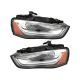 NEW HEADLIGHT PAIR FITS AUDI ALLROAD KOMFORT WAGON 13-16 AU2518105 AU2519105