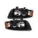 02-05 Audi S4 B6 Sedan Wagon Quattro Halogen Black Headlights RH & LH