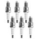6Pcs Spark Plug Replace 5464 BKR5EIX-11 Fit for Chevy Ford Hyundai Honda