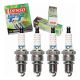 4 pc DENSO Iridium TT Spark Plugs for Volkswagen Vanagon 1983-91| 1.9L 2.1L H4, Twin-tip 0.4mm iridium plus platinum ground. High ignitability and 80,000-100,000 mile durability.