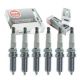 6 pc NGK V-Power Spark Plugs compatible with BMW 525xi 3.0L L6 2006-2007| Patented V-cut nickel electrode concentrates spark for better fuel economy. 30,000-60,000 mile copper-grade value.