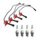 Denso Wire Set 7mm & 4 Iridium Power Spark Plug.044 Kit For Subaru Legacy 2.5 H4