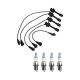 Denso Wire Set 5mm & 4 Iridium Power Spark Plugs 0.044 Kit For Toyota 2.0 L4