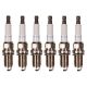 Set of 6 Double Platinum Spark Plugs Gap .044 For Dodge Mitsubishi Porsche