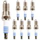 Iridium Spark Plug SP479 Compatible with Ford E150 E250 F150 F250 Super Duty 4.6L 5.4L 6.8L, for Explorer Expedition Mustang, for Lincoln Navigator, Replacement for SP493 AGSF22WM, 8 Pack