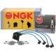 NGK Wire & 4 V-Power Spark Plugs Kit For Hyundai Accent Scoupe 1.5 L4 SOHC