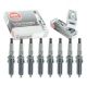 8 pc NGK V-Power Spark Plugs compatible with Lexus GX460 4.6L V8 2010-2017| Patented V-cut nickel electrode concentrates spark for better fuel economy. 30,000-60,000 mile copper-grade value.