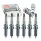 6 pc NGK V-Power Spark Plugs compatible with Subaru Tribeca 3.6L H6 2010-14| Patented V-cut nickel electrode concentrates spark for better fuel economy. 30,000-60,000 mile copper-grade value.